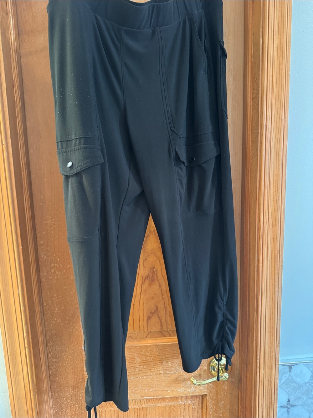 White House Black Market Black Cropped Cargo Jogger Pants